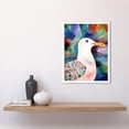 thumbnail image 2 of Seagull Bird Portrait Folk Art Art Print Framed Poster Wall Decor 12x16 inch, 2 of 5