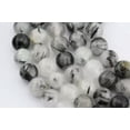 thumbnail image 3 of K-KED Black Tourmalinated Quartz Smooth Round Beads 6mm 8mm 10mm 15" Strand-8 mm, 3 of 6