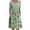 Green b, variant on Women's Summer Dress Casual Flower Print Round Neck Pleated Short Sleeve Dress Leisure Tunic Plus Size Maxi Skirts