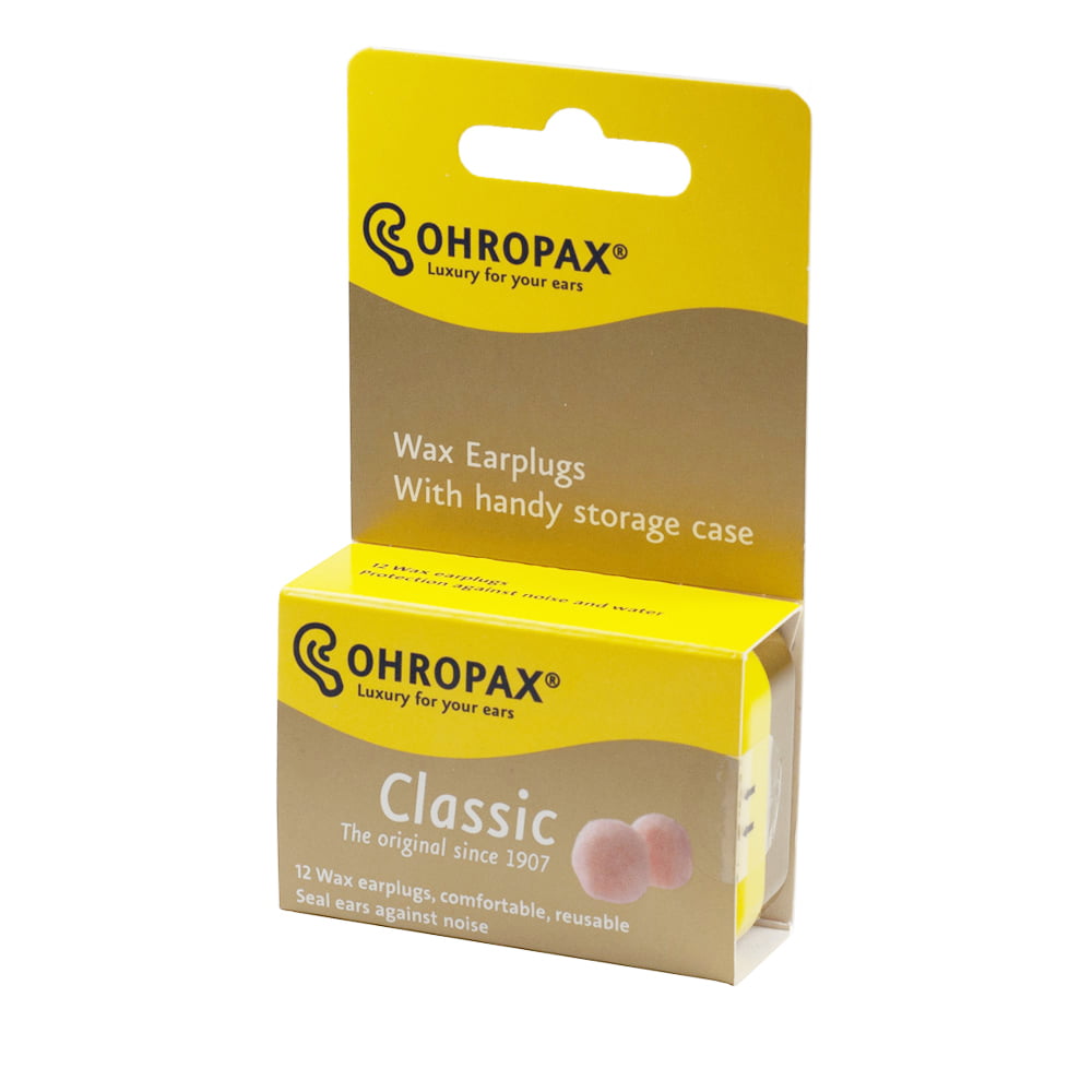 with Clear Carr 2 Pack of Ohropax Reusable Wax/cotton Ear Plugs 24 Plugs Total 