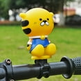 thumbnail image 4 of Pebbuoy Cartoon Bike Bell Cute Squeeze Bicycle Horn Loud Clear Sound Easy Installation on 0.87" Handlebars Bicycle Bell Lightweight Plastic Silicone Stretchable Straps Riding Reminder for Children, 4 of 6