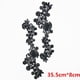 thumbnail image 4 of 1 par de hermosos apliques de encaje de poliéster con bordado floral y adorno de encaje floral Negro, 4 of 7