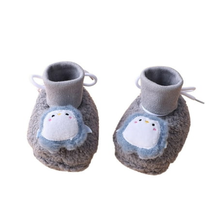 

Winter Children Baby Toddler Shoes Boys And Girls Shoes Floor Socks Shoes Pulsh Warm And Comfortable Cartoon Chicken Rabbit Frog Pattern