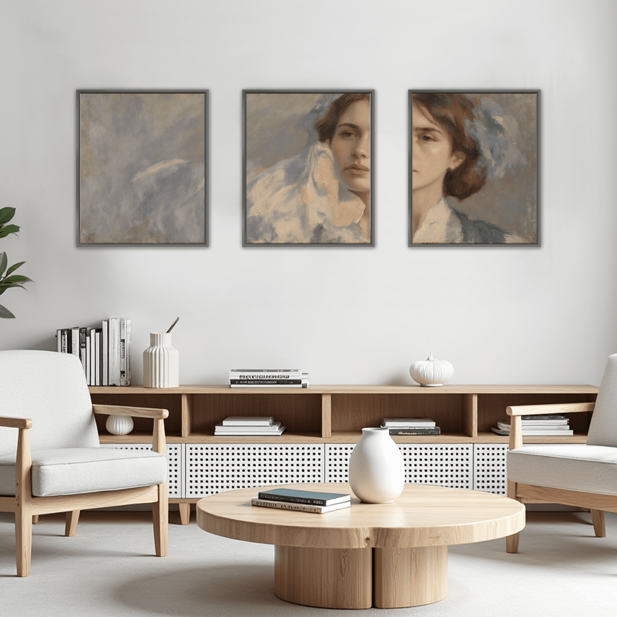MAYEERTY Modern Abstract Wall Art Painting, Living Room Decor, Black Aluminum Alloy Frame, 15.7"x11.8"