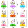 thumbnail image 4 of JHEHF 9 PCS Easter Honeycomb Centerpieces Cute Rabbit & Eggs Tabletop 3D Table Honeycomb Decor for Tiered Tray Mantel Shelf Table Decor, 4 of 9