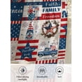 thumbnail image 6 of Sheer Curtains 45 Inch Length, Independence Day Semi Sheer Curtains Light Filtering Window Treatment, Gnomes Star Truck Flag Farmhouse Privacy Voile Drapes for Living Room Bedroom 52x45 Inch, 6 of 7
