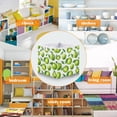 thumbnail image 5 of Foldable Fabric Storage Bin Home Cubes Clothing Organizer Bins Large Collapsible Box Basket for Home Organizer Cartoon Green Apples Pattern, 5 of 7