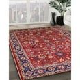 thumbnail image 2 of Ahgly Company Indoor Square Mid-Century Modern Red Oriental Area Rugs, 6' Square, 2 of 6