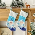 thumbnail image 5 of Luoshdecor Christmas Stockings With Light,Blue White Winter Wonderland Christmas Stockings for Family Holiday Xmas Party Decorations 19 in, 5 of 6
