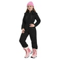 thumbnail image 4 of Mercatoo Hooded Ski Jumpsuit for Girls Boys Full Zip One Piece Quilted Snowsuit Teens Kids Elastic Cuffs Winter Warm Onesi𝗲 Outerwear, 4 of 9