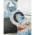 thumbnail image 3 of Shag Bath Rugs Ocean Crab Coastal Coral Blue Gradient Plush Soft Fluffy Doormat Floor Carpet,Non-Slip Living Room Bedroom Kitchen Entryway Door Mats Summer Nautical Theme, 3 of 6
