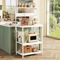 thumbnail image 2 of Amadwell 4-Tier Kitchen Storage Shelf Organizer Bakers Rack with Power Outlets, Coffee Bar & Microwave Stand, 2 of 9