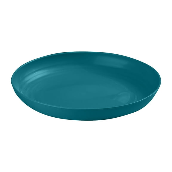 Qholemyo Large Antifall Round Household Vegetable Snack Salad Plates Dining Table Bones Garbage Plates Serving Tray