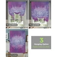 thumbnail image 3 of Purple Watercolor Mandala Window Curtain for Living Room Roman Curtains for Kitchen Cafe Tie Up Short Drapes, 3 of 5