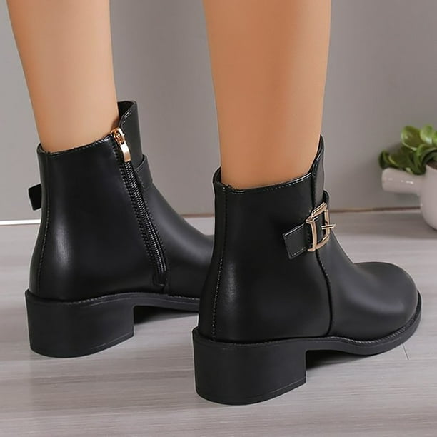 Tacón Bajo Botin Flexi Dama Negro BOTINES DAMA FLEXI 104518 PIEL