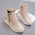 thumbnail image 5 of Fall Outdoor Decorations Juebong New High-top Shoes Suede Platform Wedge Heel Side Zipper And Cotton Ankle Boots, 5 of 7