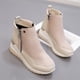 thumbnail image 5 of Nuevos zapatos de caña alta Plataforma de gamuza Tacón de cuña Cremallera lateral y botines de algodón Wmkox8yii sa1548, 5 of 7
