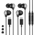 thumbnail image 2 of MINSUI-2 PACK USB C Headphones for iPhone 17 16 15, Wired Earbuds USB C with Clear Mic & Noise Reduction, Ear Buds Wired Headphones Type C Earphones for Galaxy S26 Ultra S25 A16, for iphone Android D, 2 of 4