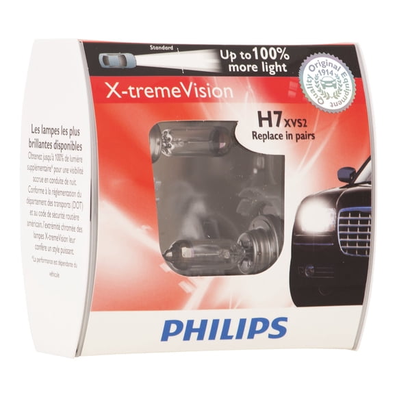 Philips H7 X-tremeVision Upgrade Headlight Bulb (Pack of 2)