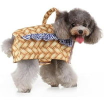 UOSIA Basket Halloween Dog Cosplay Costume Dog Halloween Costume Pet Basket Costume