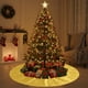 thumbnail image 5 of Falda de árbol de Navidad con lentejuelas, redonda, decoración navideña, alfombras para sala de estar, dormitorio, alfombra antideslizante, tapete para árbol de Navidad, tapete brillante para decoraci, 5 of 6