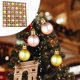 thumbnail image 3 of Bolas navideñas de 3 cm con formas especiales | Juego de 36 adornos de plástico mate | Adornos para árbol pintados y colgantes navideños, 3 of 5