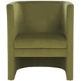 thumbnail image 6 of SAFAVIEH Eydis Modern Style Accent Chair, Olive Green Velvet, 6 of 13