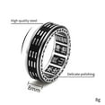 thumbnail image 3 of PAMTIER Stainless Steel Taiji Bagua Ring I Ching Rotating Fidget Spinner Rings Meditation Yin Yang Taoism Philosophy Jewelry for Men Women Size 11, 3 of 6