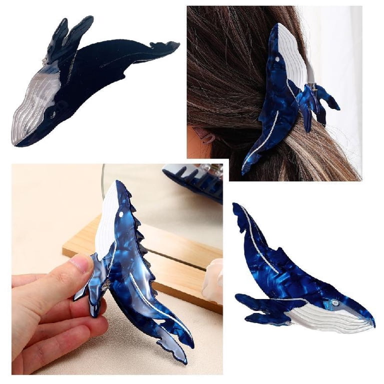 Plastic Whale Shaped Hair Comb Vintage Whale Comb: Deadstock Nylon Hair Comb, Assorted  main image 4