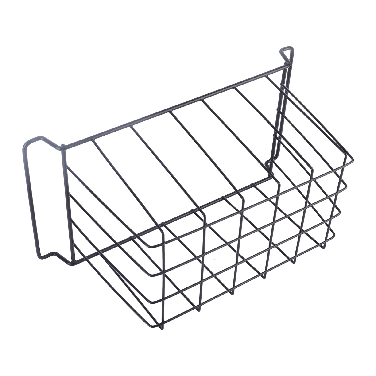 2 Pcs Freezer Wire Storage Basket PE Coated Metal Hanging Rack Freezer Storage Organizer Bin for Fridge Shelf Cabinets Pantry Closets (L 39cm X W 20cm X H 20cm)