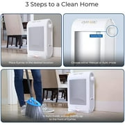 EyeVac Touchless Electric Stationary Pet Vacuum Hard Floor Cleaner, White