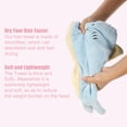thumbnail image 4 of Unique Bargains Teenager Hair Drying Towel Dry Cap Towel Cap Quick Drying Lightweight Strong Absorbent Blue Beige, 4 of 8