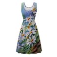 thumbnail image 4 of Vestido sin mangas informal sin mangas para mujer, vestido con cuello redondo y estampado floral de verano para la playa Pompotops ghjkhdj1544, 4 of 5
