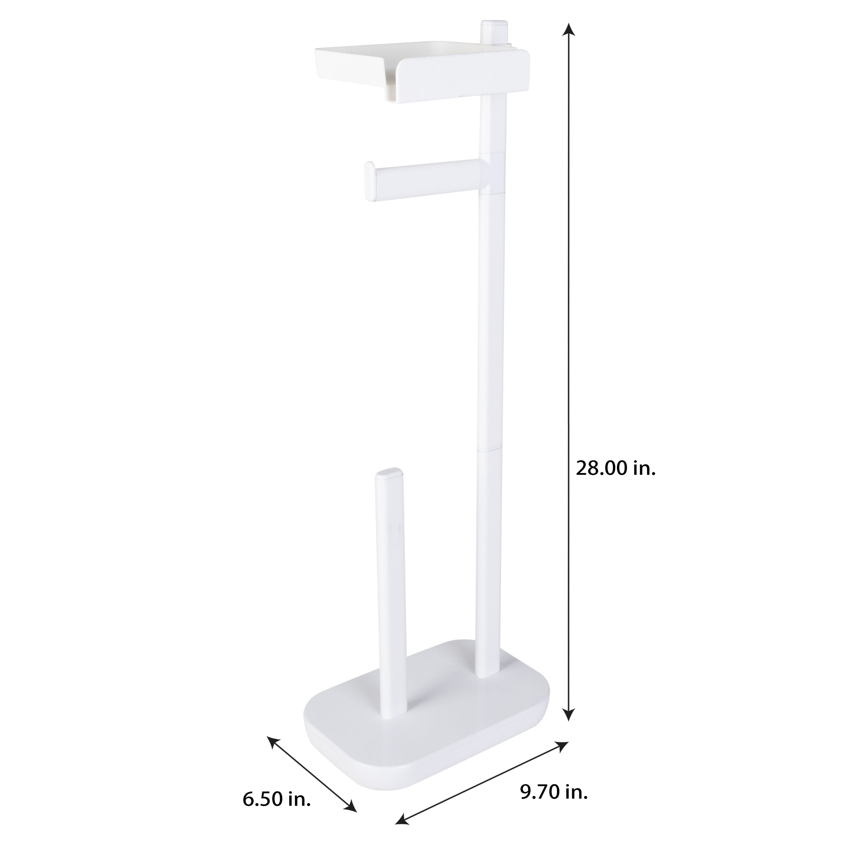 Bath Bliss 3 in 1 Toilet Paper Dispenser in White