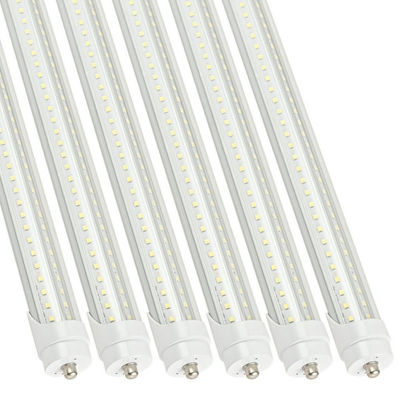 JLLED 6 Pack 6FT T8 LED Tube Light Bulbs 40W 6000K Daylight with Dual-Row LED Single pin Fa8 Cap 6 Foot T10 T12 Fluorescent Lamp Replacement