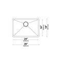 thumbnail image 5 of Kraus Standart Pro 26 Inch Undermount Single Bowl Stainless Steel Kitchen Sink, 5 of 5