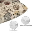 Jgfou Abstract Coffee Pattern With Letters Print Queen Size Pillowcases