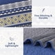 thumbnail image 3 of Juego de edredón WONGS BEDDING, color azul marino, tamaño king size, con 2 fundas de almohada, 3 of 5