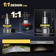 thumbnail image 4 of Pr360° Full Illumination 60W 6500K 20000LM IP68 Rated LED Headlight Bulbs (2 Pcs) for T6F, H11/H8/H9, 4 of 7