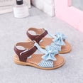 thumbnail image 4 of JINMGG Clearance Items Children Girls Sandals Princess Bowknot Flat Bottom Color Blocking Beach Shoes, 4 of 9