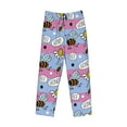 thumbnail image 4 of Balery Men'S Bees And Daisies Striped Pants,Sleepwear Pants,Pajama Pants,Pj Bottoms Drawstring And Pockets-Small, 4 of 9