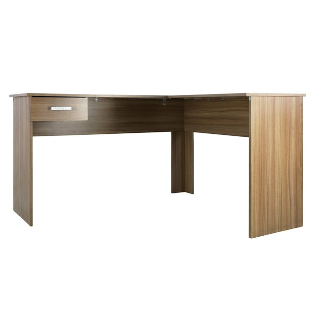 Escritorio de Oficina Secretarial en L Con 1 Cajon Fenix Roble Mundo In Home Office
