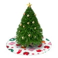 thumbnail image 3 of 36 Inch Christmas Tree Skirt – Velvet Plush Tree Mat, Soft Thickened Polyester with Red Ties, Single-Sided Printing, Available in 30in/36in/48in, Perfect for Holiday Xmas Tree Decoration, 3 of 7
