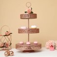 thumbnail image 6 of Efavormart 23" Tall 3-Tier Blush/Rose Gold Metal Reversible Cupcake Stand, Dessert Holder, Display Serving Tray, 6 of 11