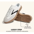thumbnail image 4 of LUCKY STEP Comfort Mules Fashion Backless Slip On Sneakers Retro Casual Shoes,White/Black,Womens, 4 of 10