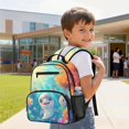 thumbnail image 3 of KUIFORTI Dolphin Print Toddler Backpack Kids School Bag with Side Pockets Adjustable Straps Lightweight for Preschool Kindergarten Back to School Supplies Gifts, 3 of 7