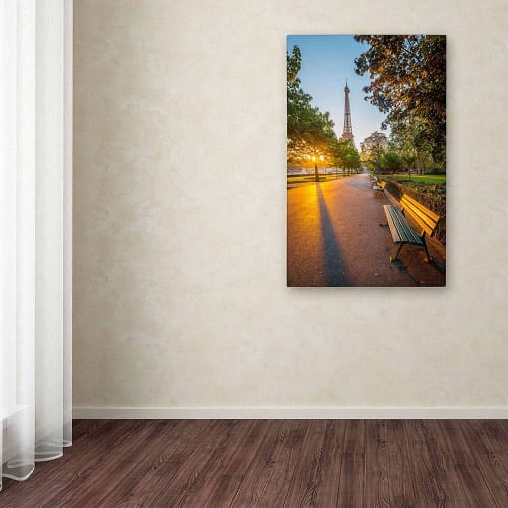 Trademark Fine Art "Crazy Morning Light Paris" Canvas Art by Mathieu Rivrin