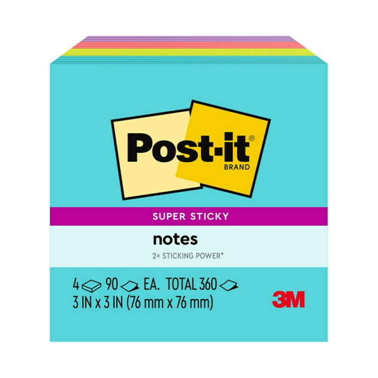 Post-it Super Sticky Notes Supernova Neons Collection