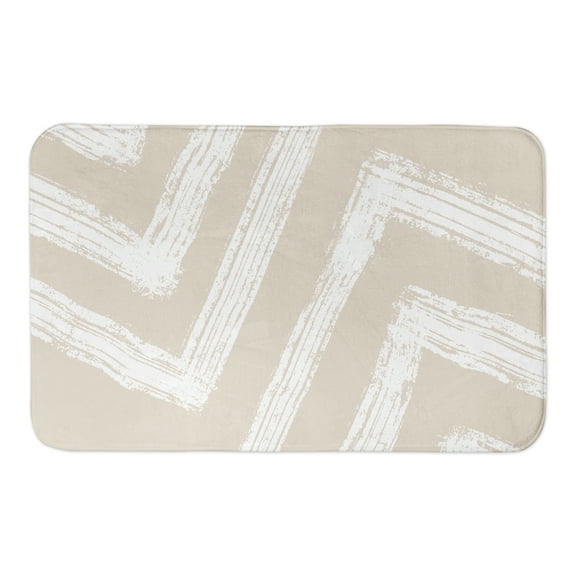 Creative Products Neutral Zags 21 x 34 Bath Mat