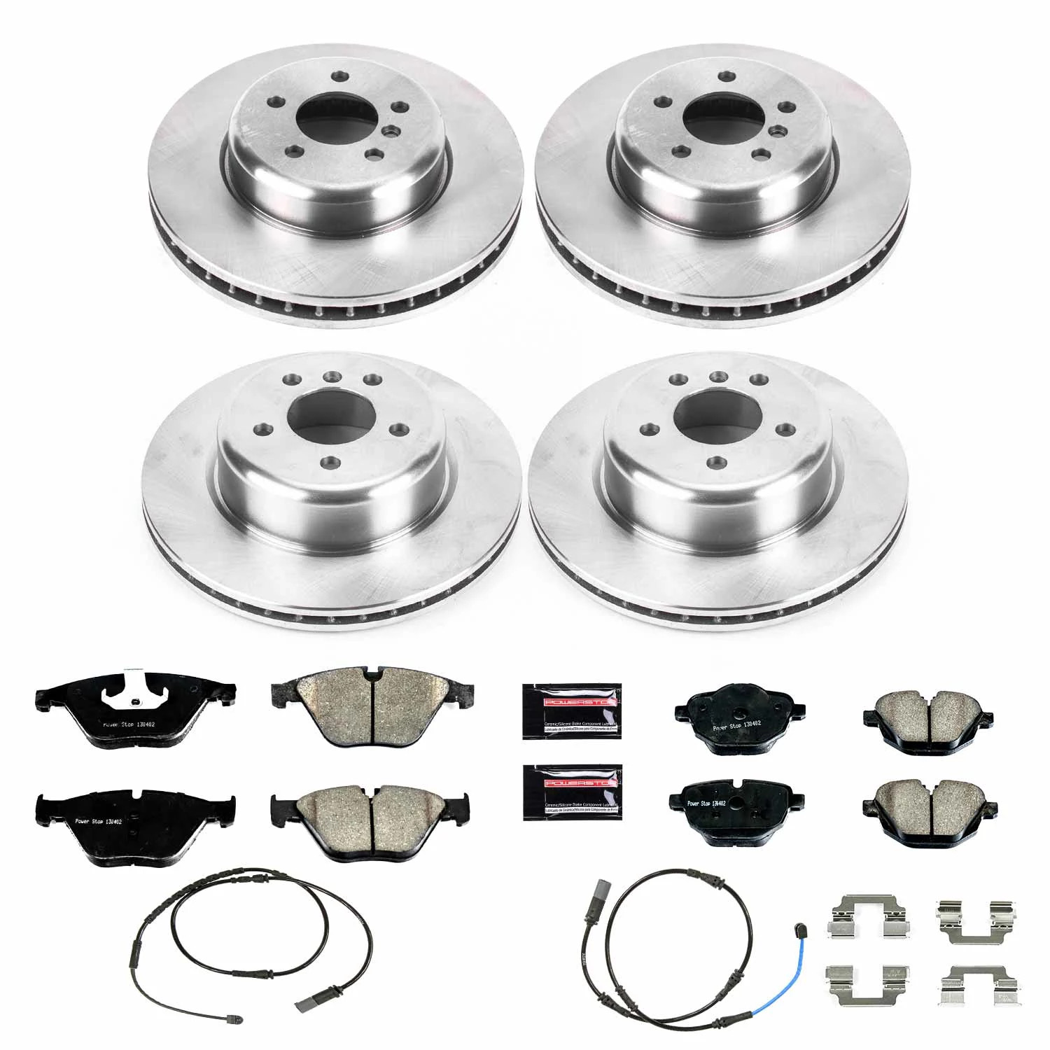 PowerStop Front and Rear Stock Replacement Brake Pad and Rotor Kit Fits: BMW Select Models KOE6023